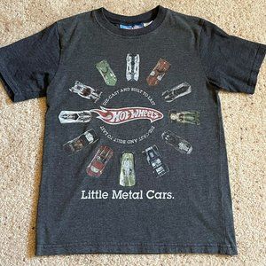 Hot Wheel T-shirt - Youth Size L - Little Metal Cars - Dark Gray